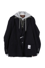 TRIPLE LAYERED BLAZER - BLACK (J17JK131)
