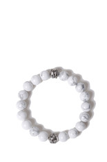 KMY Ball Natural Stone Blacelet - WHITE (G17AC219)