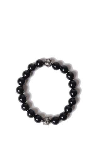 "KMY Ball" Natural Stone Blacelet - BLACK (G17AC219)