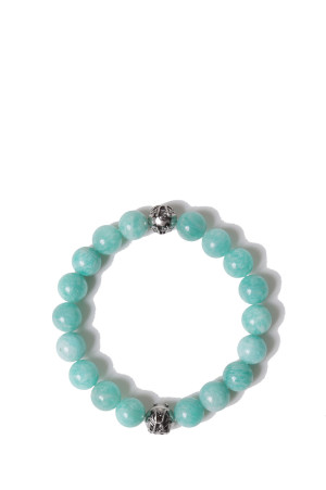 "KMY Ball" Natural Stone Blacelet - AQUA (G17AC219)