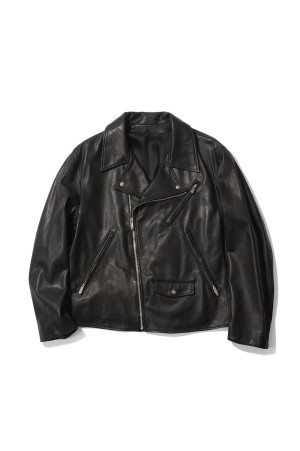 PC RIDERS JACKET W / LOVE &amp; PEACE SILVER / BLACK (BFA-P-017-1962)