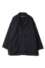 NEW SASHIKO WIDE JACKET / BLACK (BFA-P-059-2900)
