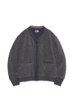 PLAS Fleece Field Cardigan - Charcoal (N26FA046)