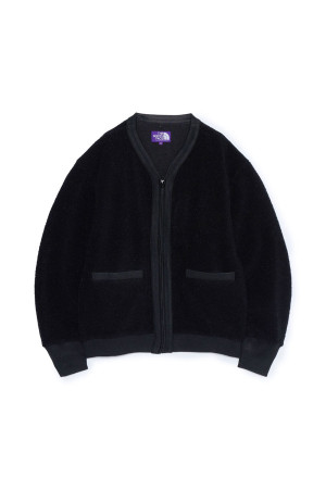PLAS Fleece Field Cardigan - Black (N26FA046)