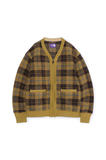 PLAS Plaid Fleece Field Cardigan - Yellow (N26FA047)
