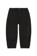 Ripstop Wide Cropped Field Pants - Black (N25SC106)
