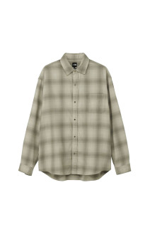 L/S Flannel Ombre Check Shirt - Fossil Ivory Check (NR62630)
