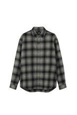 L/S Flannel Ombre Check Shirt - Black Check (NR62630)
