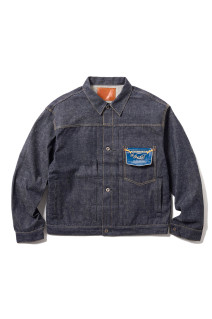 RECYCLED WASTE SUVIN COTTON YARN 14oz. DENIM BLOUSE WWII MODEL - N.NAVY (GL16001N )