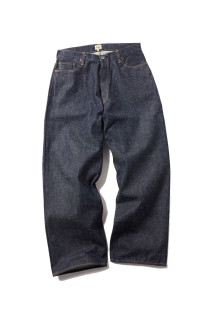 RECYCLED WASTE SUVIN COTTON YARN 140z. DENIM SPOCKET WIDE PANTS WW I MODEL - N.NAVY (GL42675N)