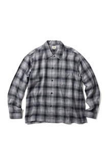 Super 120' WOOL CHECK OPENESHIRT - C.GRAY (GL29753)