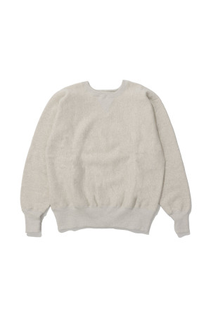 REVERSE WEAVE 1ST PATENT CREW NECK SWEATSHIRT - SILVER GRAY (C3-Q041)