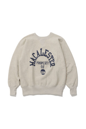 REVERSE WEAVE 1ST PATENT CREW NECK SWEATSHIRT - SILVER GRAY (C3-U037)