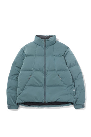 Dope Dyed Ripple Nylon Down Jacket - CHRYSOCOLLA (GL26330)