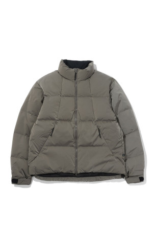 Dope Dyed Ripple Nylon Down Jacket - WOODY BEIGE (GL26330)