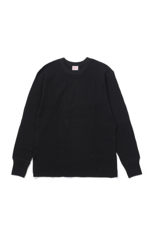 Thermal King Waffle Crewneck L/S - Black (#52017)