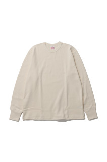 Thermal King Raschel Honeycomb Crewneck L/S - Natural (#52023)