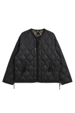 MILITARY M65 LINER W ZIP SHORT DOWN JACKET (SOFT SHELL) - BLACK (TAION-M65LSZBML-1SH)