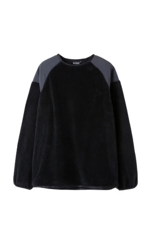 LEVEL3 SHAGGY CREW - BLACK (WT262-07-Q4)