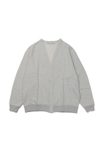 Cotton Brushed Cardigan - GRAY (12620609)