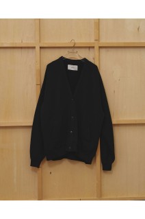 Cotton Brushed Cardigan - BLACK (12620609)