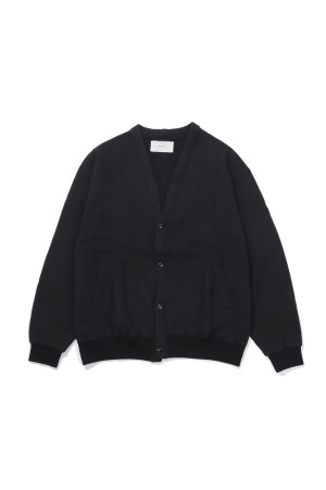 Cotton Brushed Cardigan - BLACK (12620609)