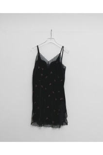 Petit Flower Velour Tunic - BLACK (12620411)