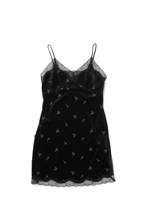 Petit Flower Velour Tunic - BLACK (12620411)