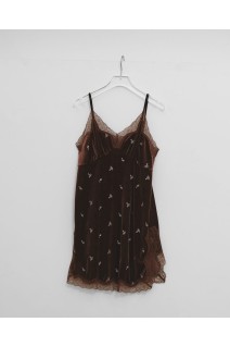 Petit Flower Velour Tunic - CHOCOLATE (12620411)