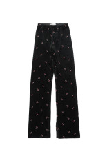 Petit Flower Velour Leggings - BLACK (12620721)
