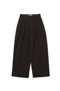 Bonding Wide Trousers - DARK BROWN (12620723)