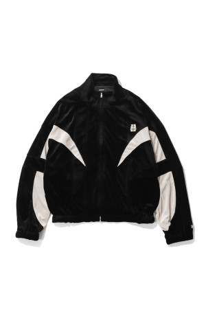VELOUR WARM UP JACKET - BLACK (BR26AW-O0004)