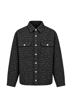 SHINY TWEED JACKET - BLACK (BR26AW-S2004)