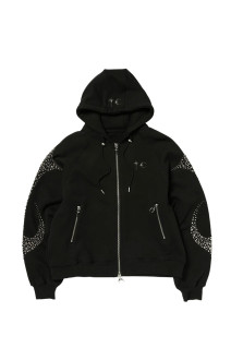 IRON STEEL FOCUS ZIP-UP HOODIE - BLACK (TC26SS3101)