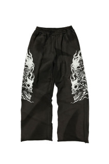 SIX RIDING SKULL SWEATPANTS - BLACK (TC26PT4101)