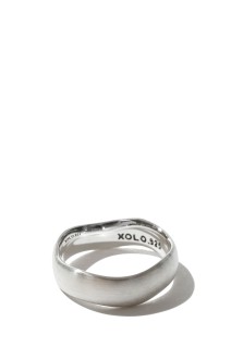 Wave Ring with Hair Line / Silver (XOR119)