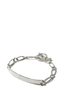 ID Oval Mutual Link Bracelet -6mm- / Silver (XOB039-19)