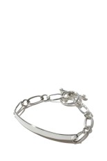 ID Oval Mutual Link Bracelet -6mm- / Silver (XOB039-17)