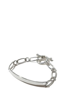 ID Oval Mutual Link Bracelet -6mm- / Silver (XOB039-17)