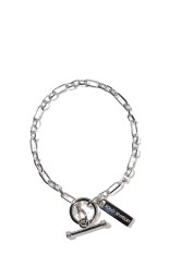 Mix Cut Link Bracelet -3mm- / Silver (XOB120-19)