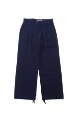 Hon-ai Double Weave Sashiko Tuck Wide Pants / INDIGO (1020598)
