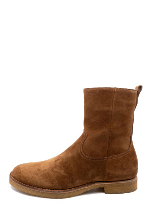 Suede Side Zip Boots / BROWN (MND-OC001)