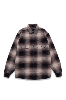 Heavy Cotton Flannel Ombre Work Shirt - BLT (MDFBF09503)