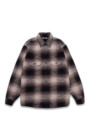 Heavy Cotton Flannel Ombre Work Shirt - BLT (MDFBF09503)