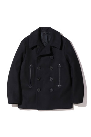 BLACK PEA COAT / BLACK (BR12394)