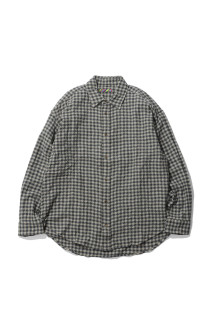 Ripple Check Shirt - GRAY x BEIGE (26AW_10_UN22SHLS02-C)