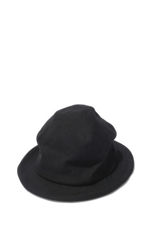 SHETLAND WOOL SERGE MOUNTAIN HAT - BLACK x GRAY (MYYY262023)