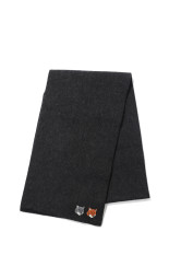 DOUBLE FOX HEAD SCARF - ANTHRACITE (MRUAT04WB0060)