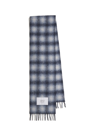 ALPACA CHECKED SCARF - CLASSIC NAVY/ANTHRACITE (MRUAT10WA0022)
