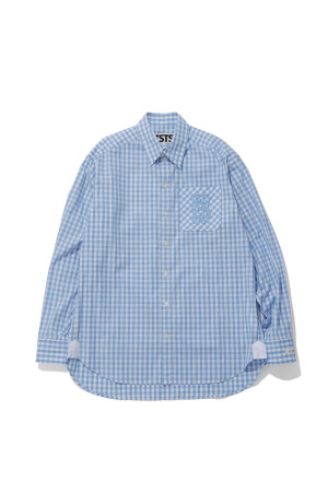 TSTS GINGHAM SHIRT - SAXE BLUE GINGHAM (26AMM0201)